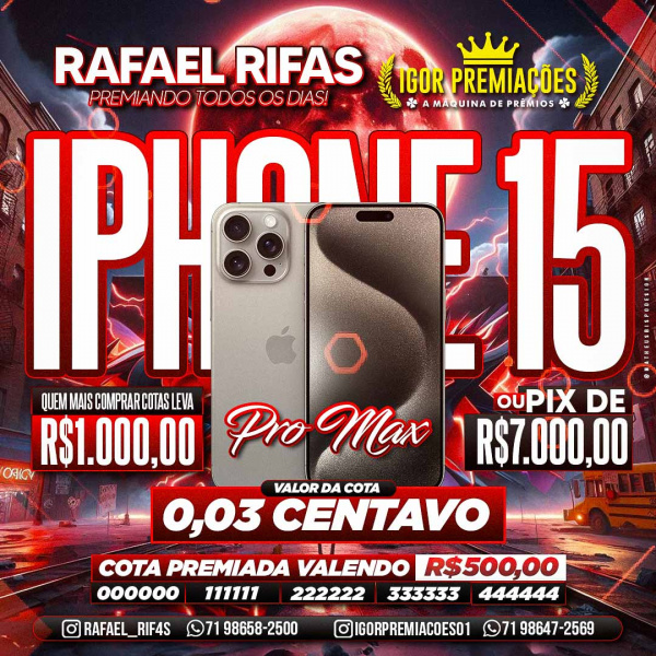IPHONE 15 PRO MAX LACRADO OU R$7.000,00 